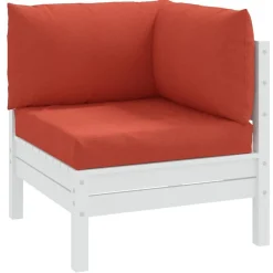 vidaXL Cojines para sofá de palets 3 uds tela melange Rojo Clearance
