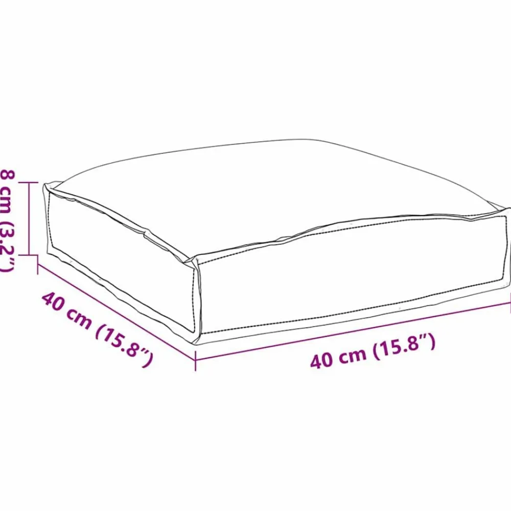 vidaXL Decoración-Cojín 2 pcs 40 x 40 x 8 cm Tela Oxford