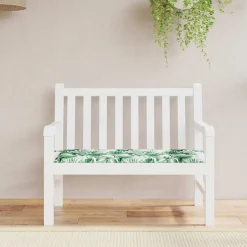 vidaXL Decoración-Cojín banco de jardín tela Oxford estampado s 120x50x4 cm