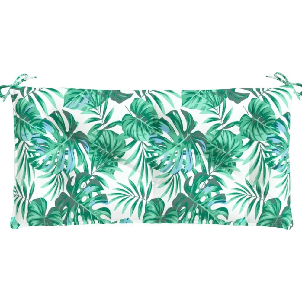 vidaXL Cojín banco de jardín tela Oxford estampado hojas 100x50x7 cm Diseño de hojas Online