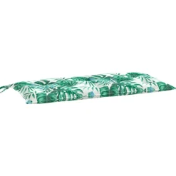 vidaXL Cojín banco de jardín tela Oxford estampado hojas 100x50x7 cm Diseño de hojas Online