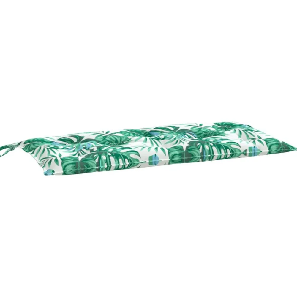 vidaXL Cojín banco de jardín tela Oxford estampado hojas 100x50x7 cm Diseño de hojas Online