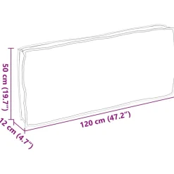 vidaXL Decoración-Cojín 120 x 50 x 12 cm Tela Oxford