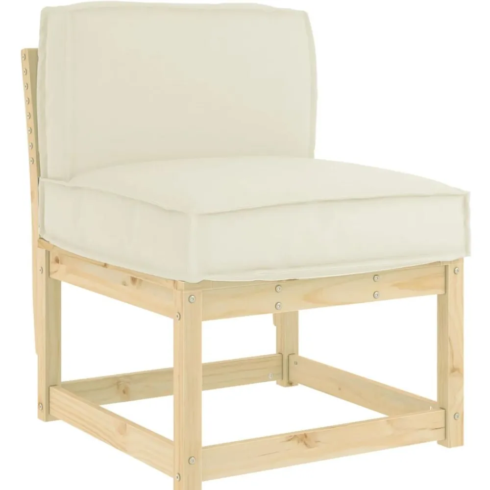 vidaXL Cojín 60 x 40 x 12 cm Tela Oxford Crema Outlet