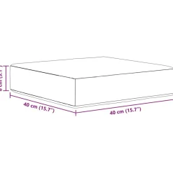 vidaXL Decoración-Cojín de asiento de exterior 40 x 40 x 8 cm 100% Poliéster
