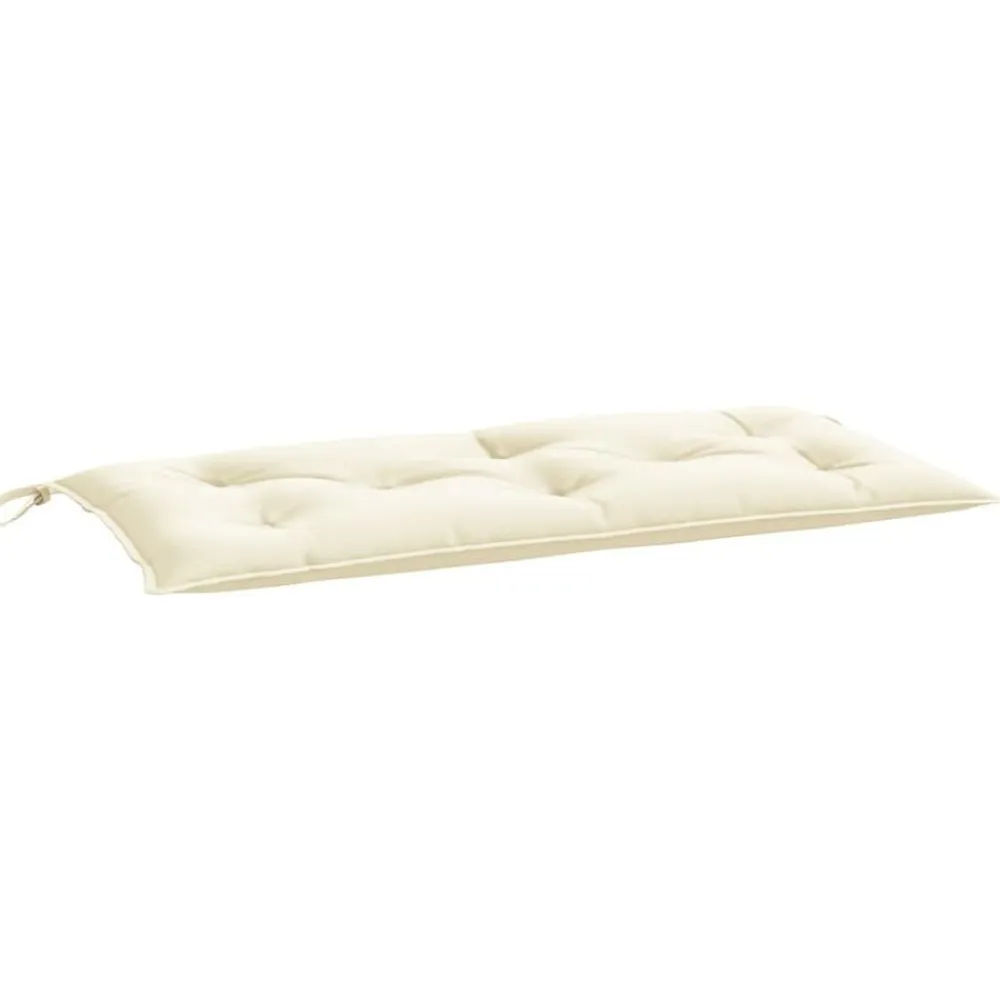 vidaXL Cojín de banco de jardín tela Oxford blanco 110x50x7 cm Crema Discount