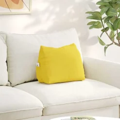 vidaXL Cojín de Espalda 45 x 20 x 35 cm tela Amarillo claro Outlet