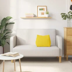vidaXL Cojín de Espalda 45 x 20 x 35 cm tela Amarillo claro Outlet