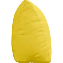 vidaXL Cojín de Espalda 45 x 20 x 35 cm tela Amarillo claro Outlet