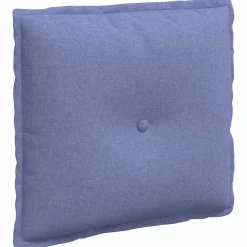 vidaXL Decoración-Cojín de Espalda Azul jeans 50 x 19 x 45 cm tela