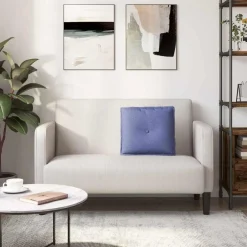 vidaXL Decoración-Cojín de Espalda Azul jeans 50 x 19 x 45 cm tela
