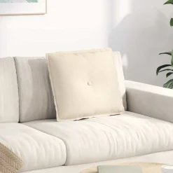 vidaXL Decoración-Cojín de Espalda 50 x 45 cm Tela de pana