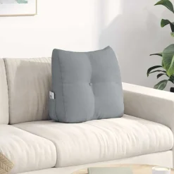 vidaXL Cojín de Espalda 45 x 24 x 50 cm tela Gris claro