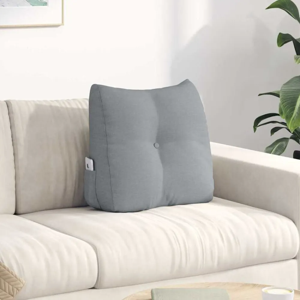 vidaXL Cojín de Espalda 45 x 24 x 50 cm tela Gris claro