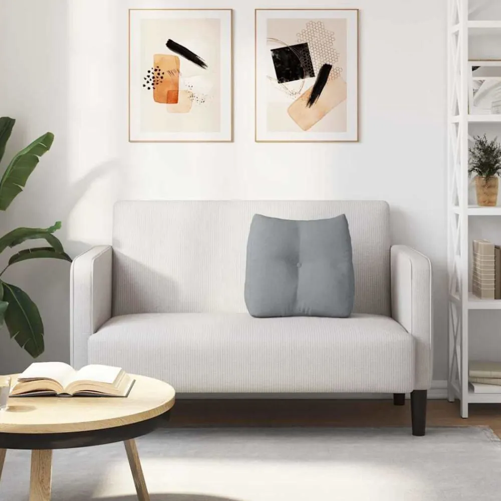 vidaXL Cojín de Espalda 45 x 24 x 50 cm tela Gris claro