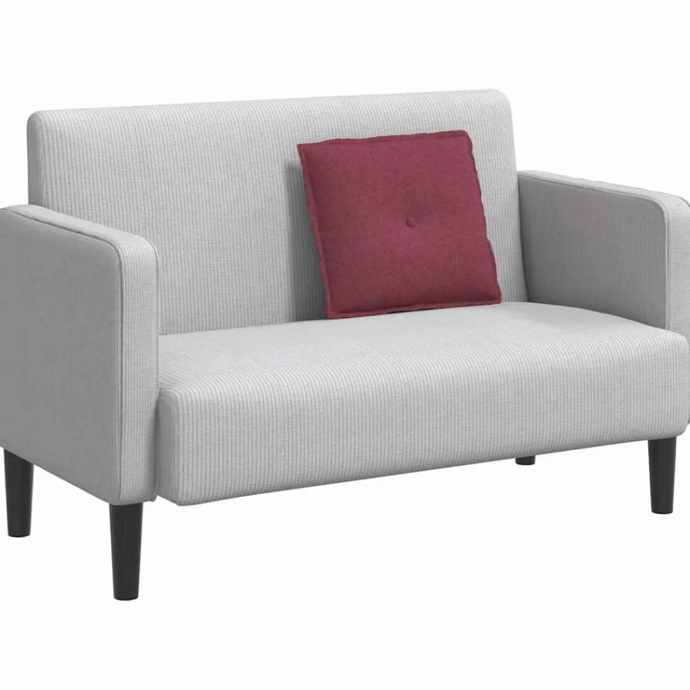 vidaXL Cojín de Espalda Rojo vino 50 x 19 x 45 cm tela Rojo vino tinto