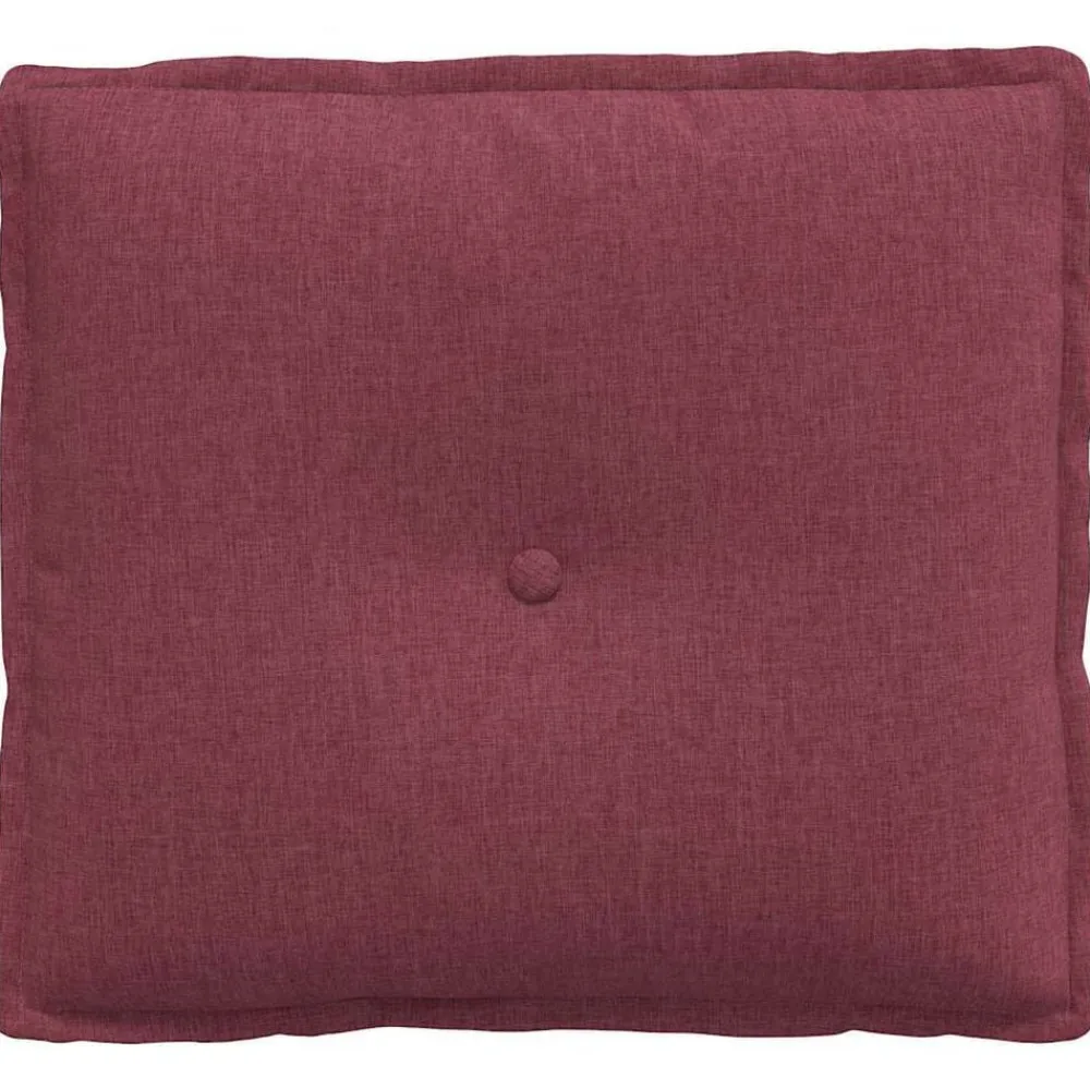 vidaXL Cojín de Espalda Rojo vino 50 x 19 x 45 cm tela Rojo vino tinto