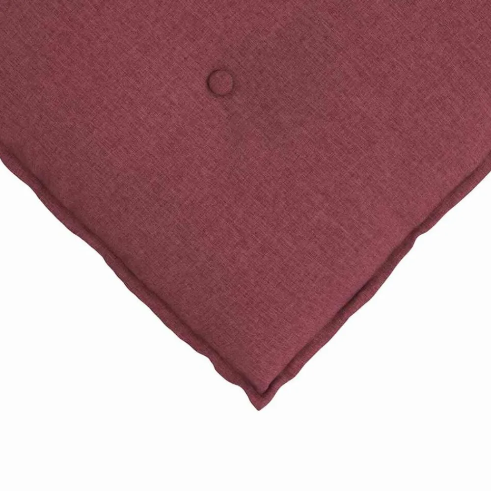 vidaXL Cojín de Espalda Rojo vino 50 x 19 x 45 cm tela Rojo vino tinto