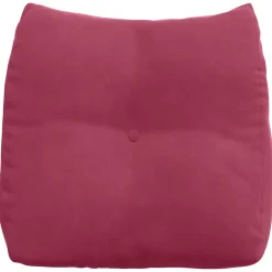 vidaXL Decoración-Cojín de Espalda Rojo vino 45 x 24 x 50 cm Terciopelo