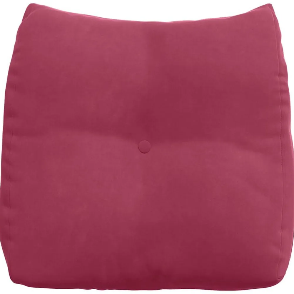 vidaXL Decoración-Cojín de Espalda Rojo vino 45 x 24 x 50 cm Terciopelo