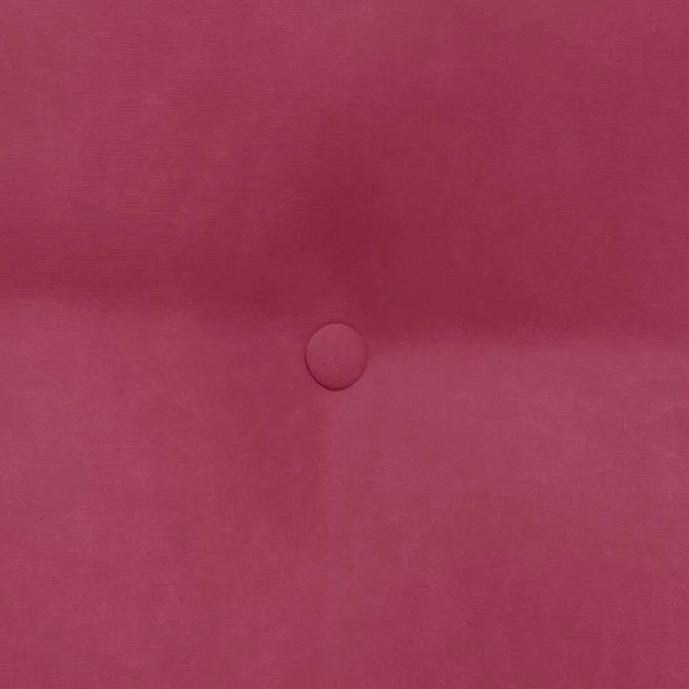 vidaXL Decoración-Cojín de Espalda Rojo vino 45 x 24 x 50 cm Terciopelo