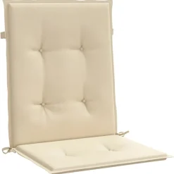 vidaXL Cojín de silla de jardín respaldo bajo 2 uds tela Oxford Beige Online