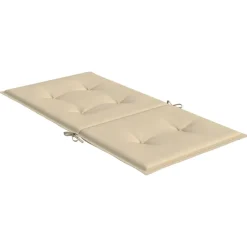 vidaXL Cojín de silla de jardín respaldo bajo 2 uds tela Oxford Beige Online