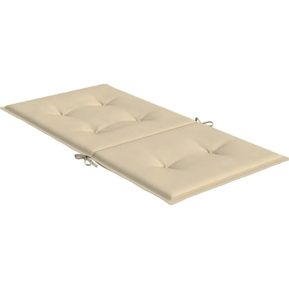 vidaXL Cojín de silla de jardín respaldo bajo 2 uds tela Oxford Beige Online