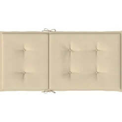 vidaXL Cojín de silla de jardín respaldo bajo 2 uds tela Oxford Beige Online