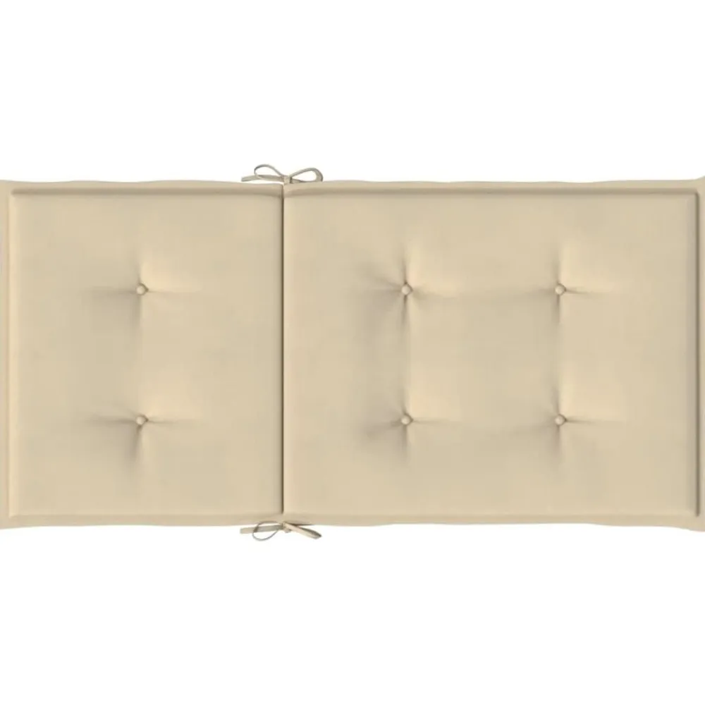 vidaXL Cojín de silla de jardín respaldo bajo 2 uds tela Oxford Beige Online