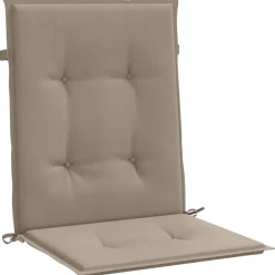 vidaXL Cojín de silla de jardín respaldo bajo 2 uds tela Oxford Taupé Hot