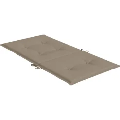 vidaXL Cojín de silla de jardín respaldo bajo 2 uds tela Oxford Taupé Hot