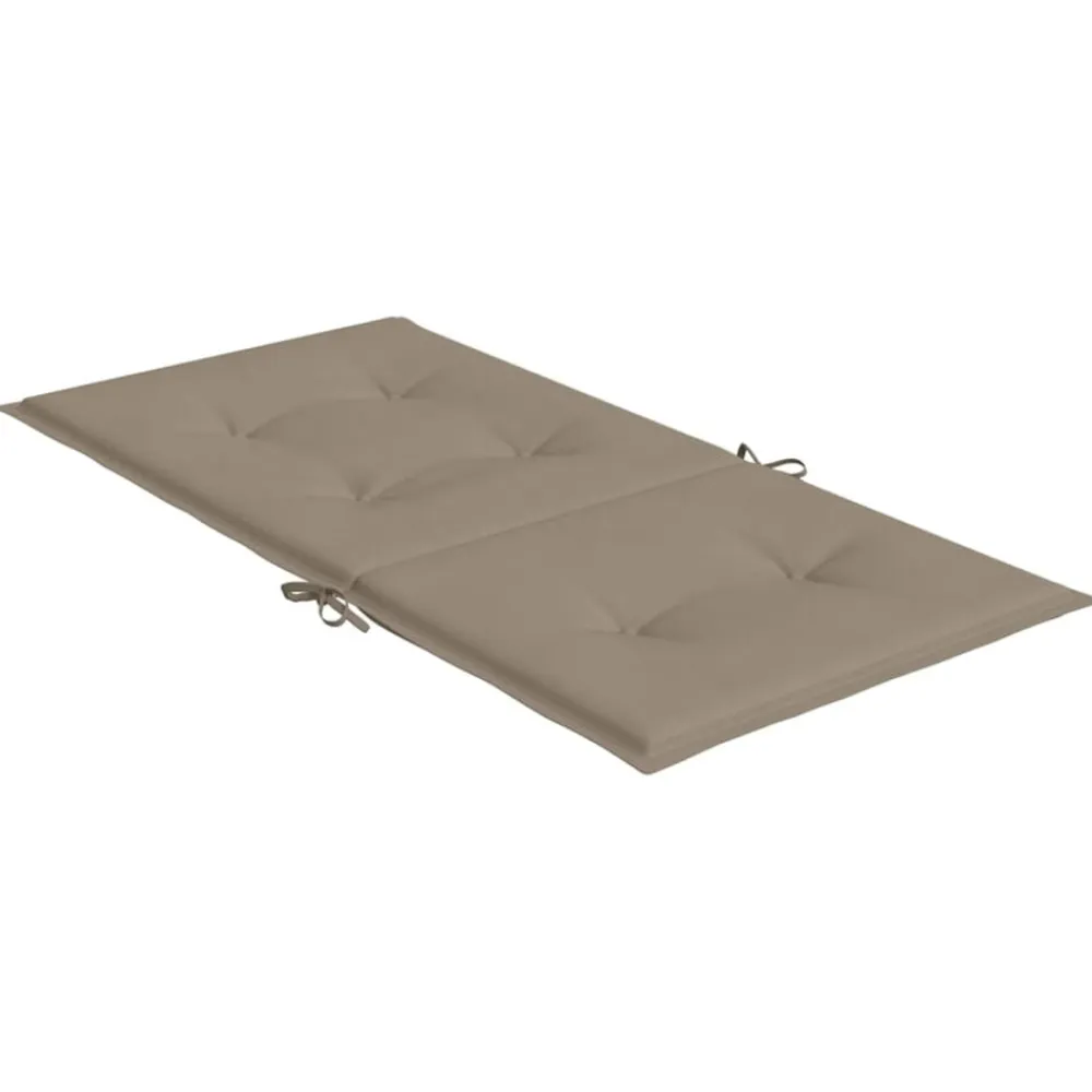 vidaXL Cojín de silla de jardín respaldo bajo 2 uds tela Oxford Taupé Hot