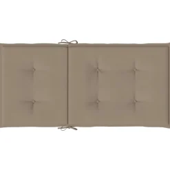 vidaXL Cojín de silla de jardín respaldo bajo 2 uds tela Oxford Taupé Hot