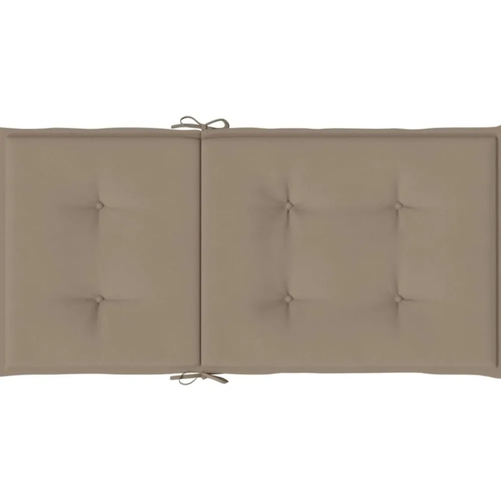vidaXL Cojín de silla de jardín respaldo bajo 2 uds tela Oxford Taupé Hot