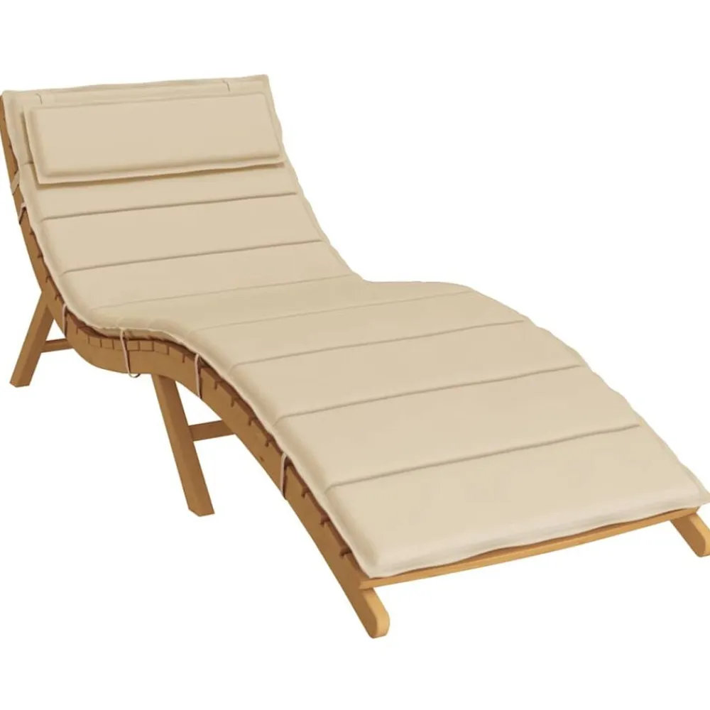 vidaXL Cojín de tumbona de tela Oxford 180x60x4 cm Beige Clearance