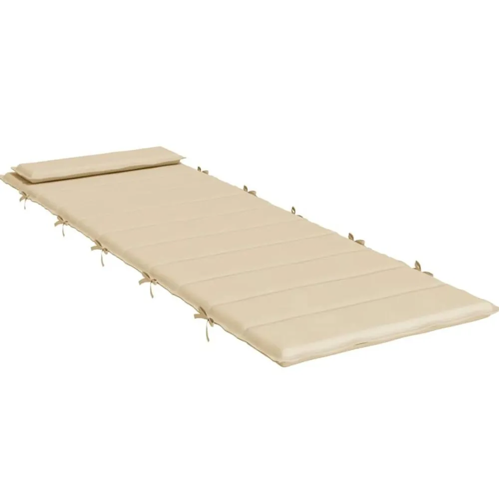 vidaXL Cojín de tumbona de tela Oxford 180x60x4 cm Beige Clearance