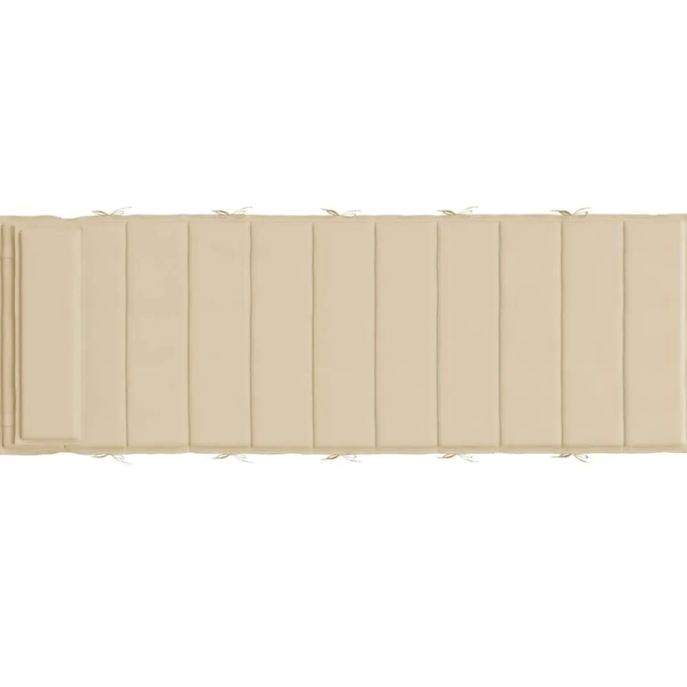 vidaXL Cojín de tumbona de tela Oxford 180x60x4 cm Beige Clearance