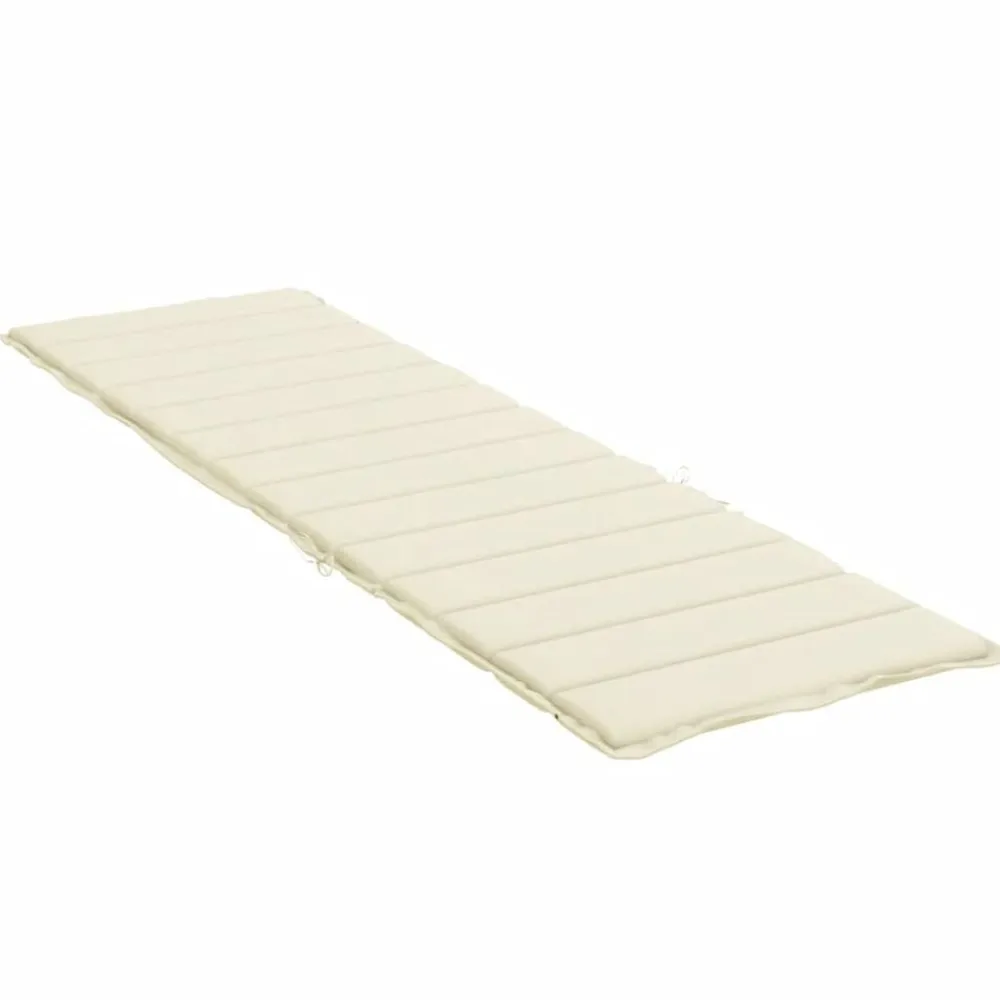 vidaXL Cojín de tumbona de tela Oxford 200x50x3 cm Crema