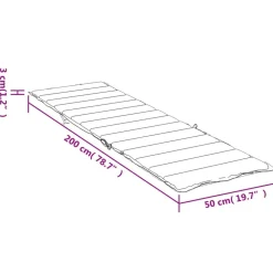 vidaXL Cojín de tumbona de tela Oxford 200x50x3 cm Crema