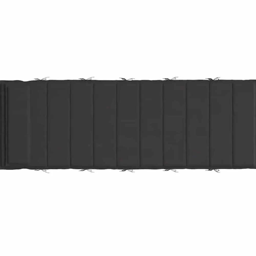 vidaXL Cojín de tumbona de tela Oxford 180x60x4 cm Negro Clearance