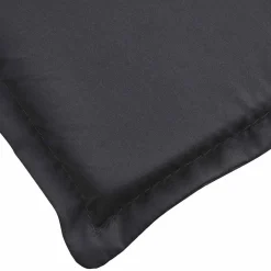 vidaXL Cojín de tumbona de tela Oxford 180x60x4 cm Negro Clearance