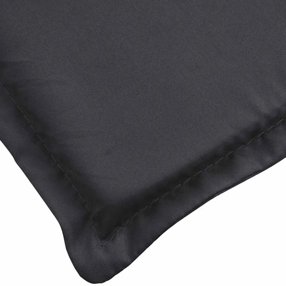 vidaXL Cojín de tumbona de tela Oxford 180x60x4 cm Negro Clearance