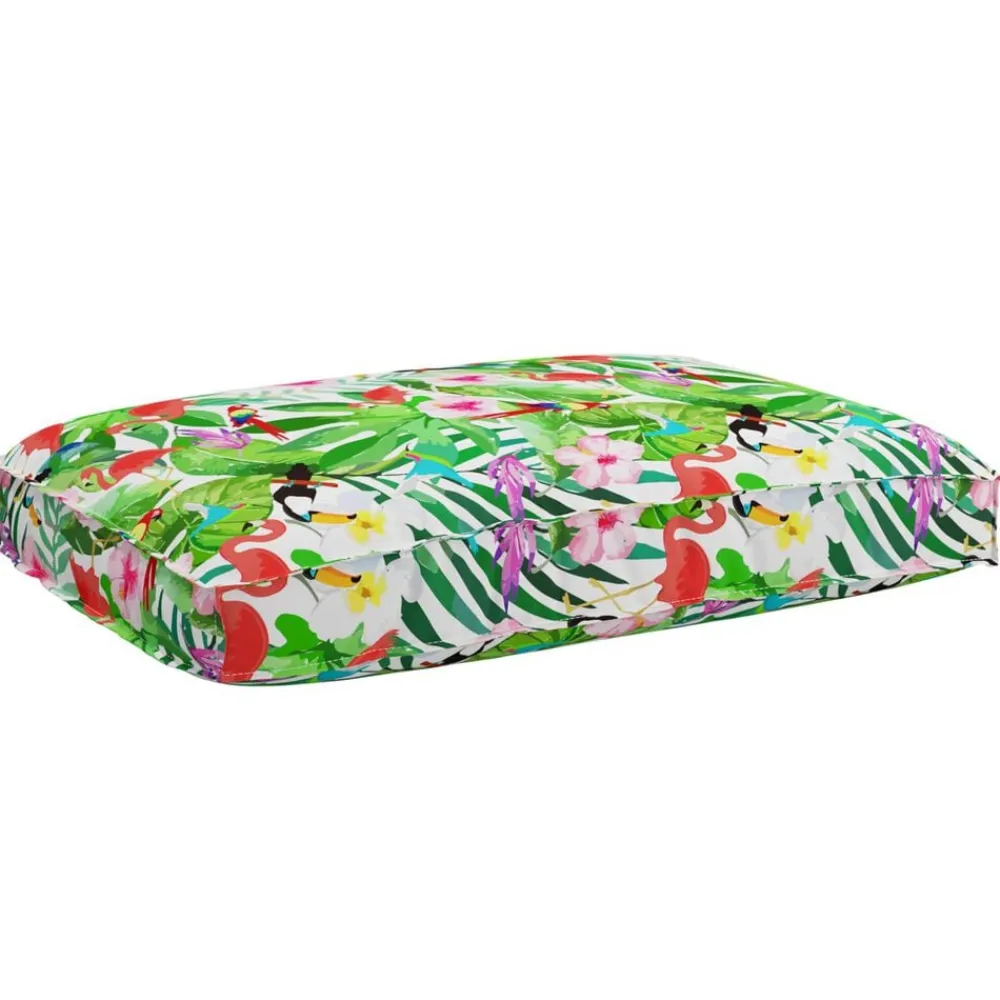 vidaXL Cojín Floral Multicolor 120 x 80 x 12 cm Tela Oxford Selva tropical