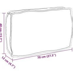 vidaXL Cojín 70 x 40 x 12 cm Tela Oxford Gris Sale