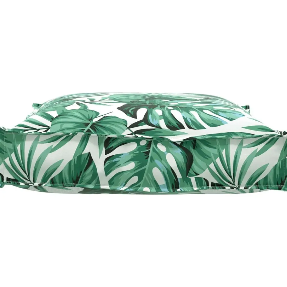vidaXL Decoración-Cojín Hoja Patrón de hoja 70 x 70 x 12 cm Tela Oxford
