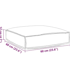 vidaXL Cojín 60 x 60 x 12 cm Tela Oxford Negro Online