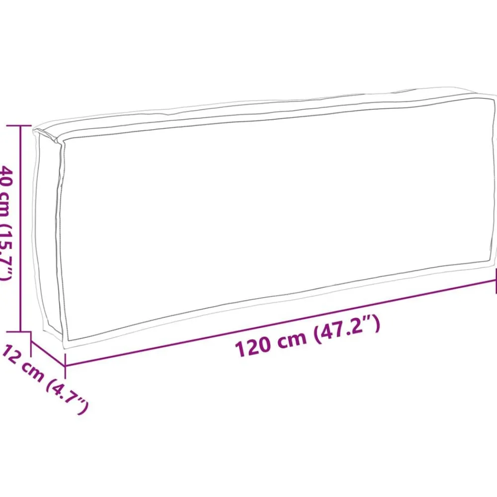 vidaXL Decoración-Cojín 120 x 40 x 12 cm Tela Oxford