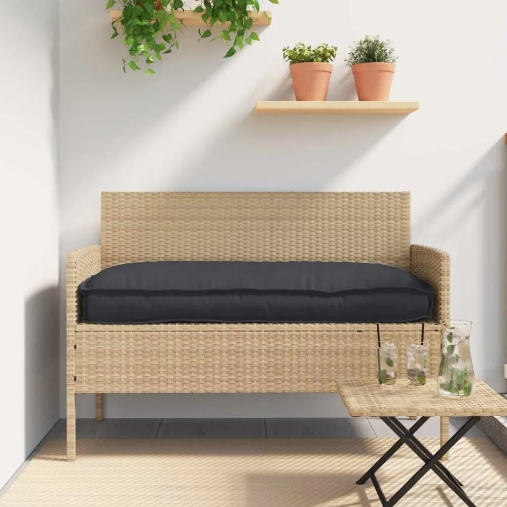 vidaXL Cojín 120 x 60 x 12 cm Tela Oxford Negro Best