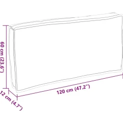 vidaXL Cojín 120 x 60 x 12 cm Tela Oxford Negro Best